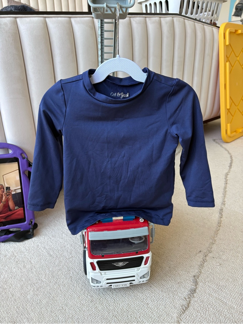 Cat & Jack | UPF50 Swim Navy Long-Sleeve Kids Top - GUC